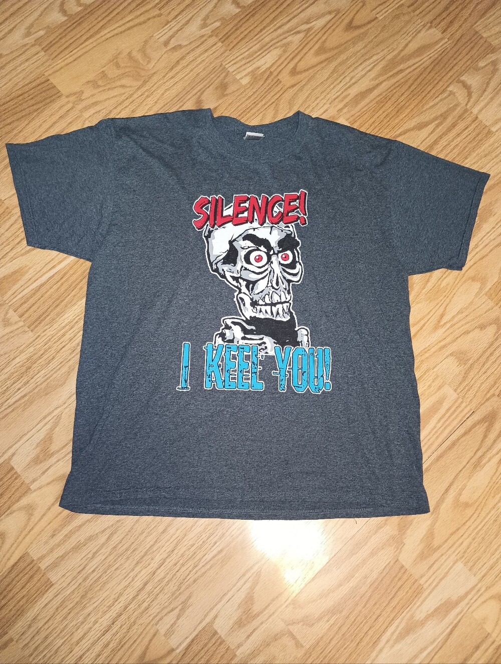 Jeff Dunham Achmed The Dead Terrorist Tee. Gray. Men's XL